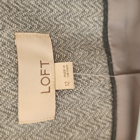 LOFT Classic Soft Blue Herringbone Blazer - Picture 3 of 7